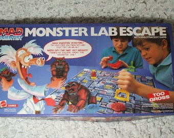 Vintage 1987 Mad Scientist Monster Lab Escape Game by Mattel Super