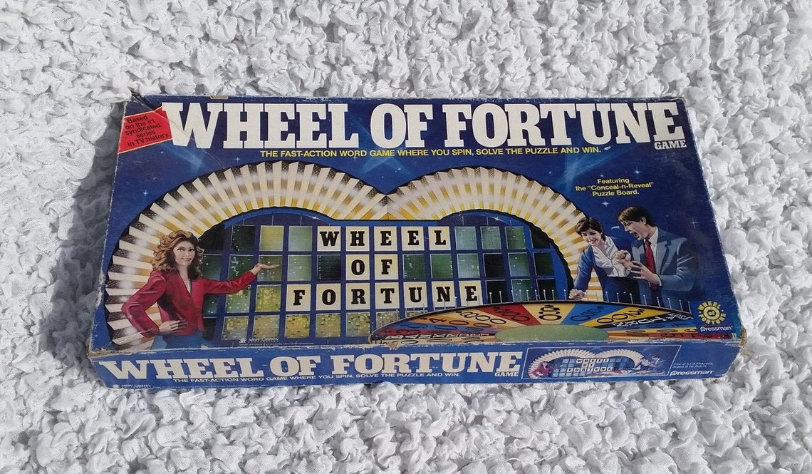 Vintage 1985 Wheel of Fortune Classic Board Game Complete Etsy