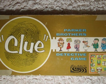 Vintage 1963 Clue Detective Board Game Parker Brothers Whodunit 100% Complete Excellent Condition