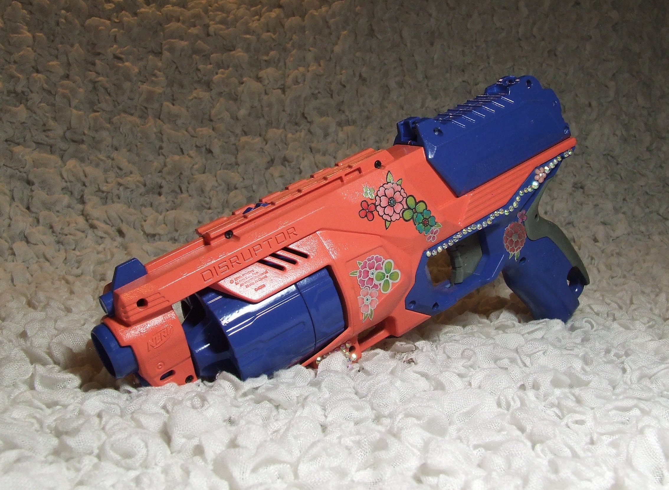 propel leder acceptere Custom Nerf Disruptor Hand-painted Sequined Blaster Gun - Etsy Hong Kong