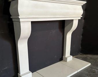 LIMESTONE Fireplace Mantel Surround – Small width Mantle - Made in USA