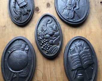Metal Medallions – Cast Oval – Decorative Elements - steel design castings