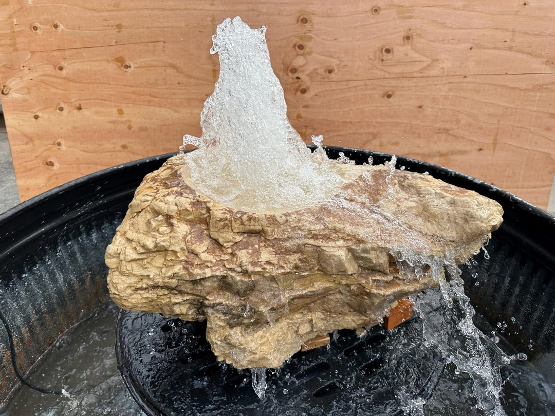 Natural Rock Fountain – Bubbler - Hand Cut From Rock - Real Rock ...