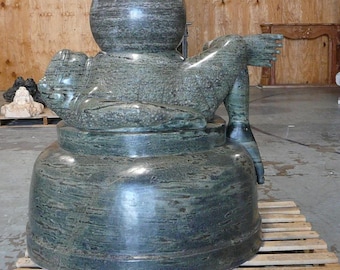Fuente esférica – Escultura de agua – Bola de mármol que gira sobre el agua - Escultura