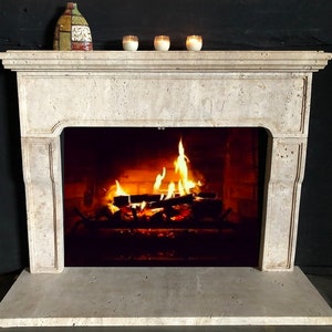 Travertine Fireplace Mantel Surround