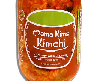 16oz Korean Spicy Napa Cabbage Kimchi - NO Msg, Gluten Free, Fermented Ready