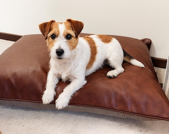 The Terrier / Letto per cani in similpelle lavabile fatto a mano