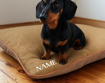 Il Bassotto / Letto per cani in tweed lavabile fatto a mano PERSONALIZZATO