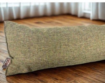 Handgemaakte groene wollen tochtdeur – Cosy Cottage Home Decor