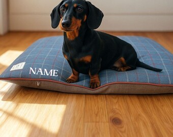 Il Bassotto / Letto per cani in tweed lavabile fatto a mano PERSONALIZZATO