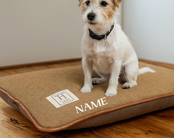 The Terrier / Letto per cani in tweed lavabile fatto a mano PERSONALIZZATO