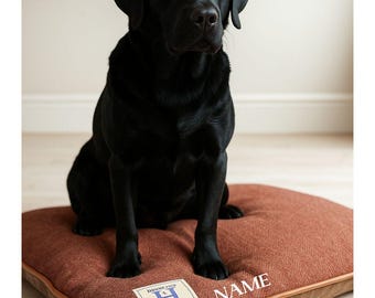 Cuccia per cani Labrador / Cuscino per animali domestici in tweed di lusso fatto a mano PERSONALIZZATO / Fodera lavabile /