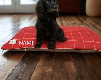 The Spaniel / Letto per cani in tweed lavabile fatto a mano PERSONALIZZATO