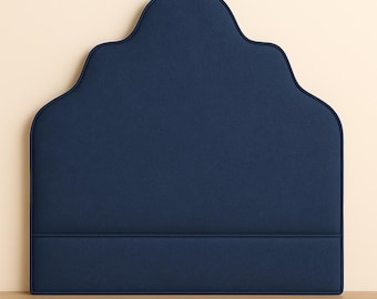 Indigo Blue Bespoke Heritage Style Headboard – Linen Blend Fabric or 25+ fabric choices
