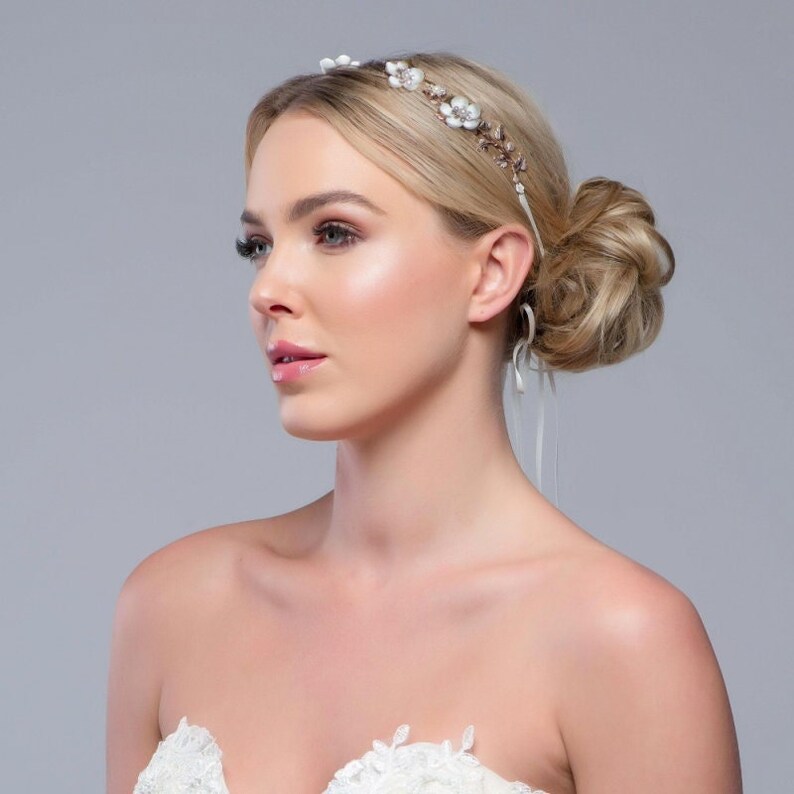 Opulence floral brow band, wedding hair accessories, silver hair vine, bridal accessories, bridesmaid, shops bridal hair vine winter wedding
