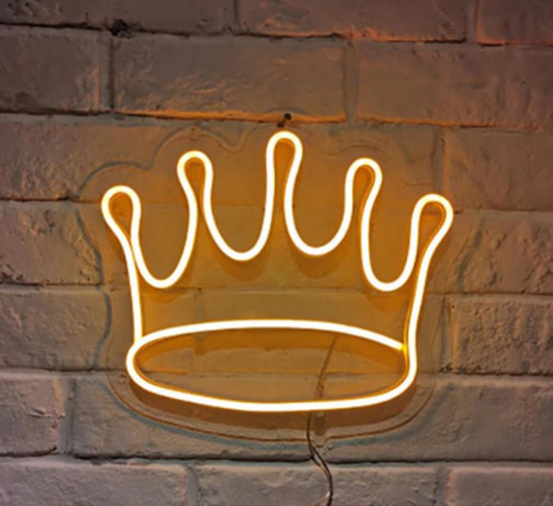 Crown LED Neon Sign King Crown Neon Sign Custom Wedding Neon | Etsy