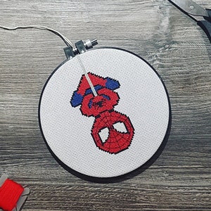 MARVEL SPIDERMAN super hero cross stitch pattern, PDF format, Instant Download