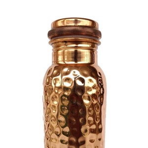 Copper Hand Hammered Water Bottle For Drinking & Serving Water 500 Ml