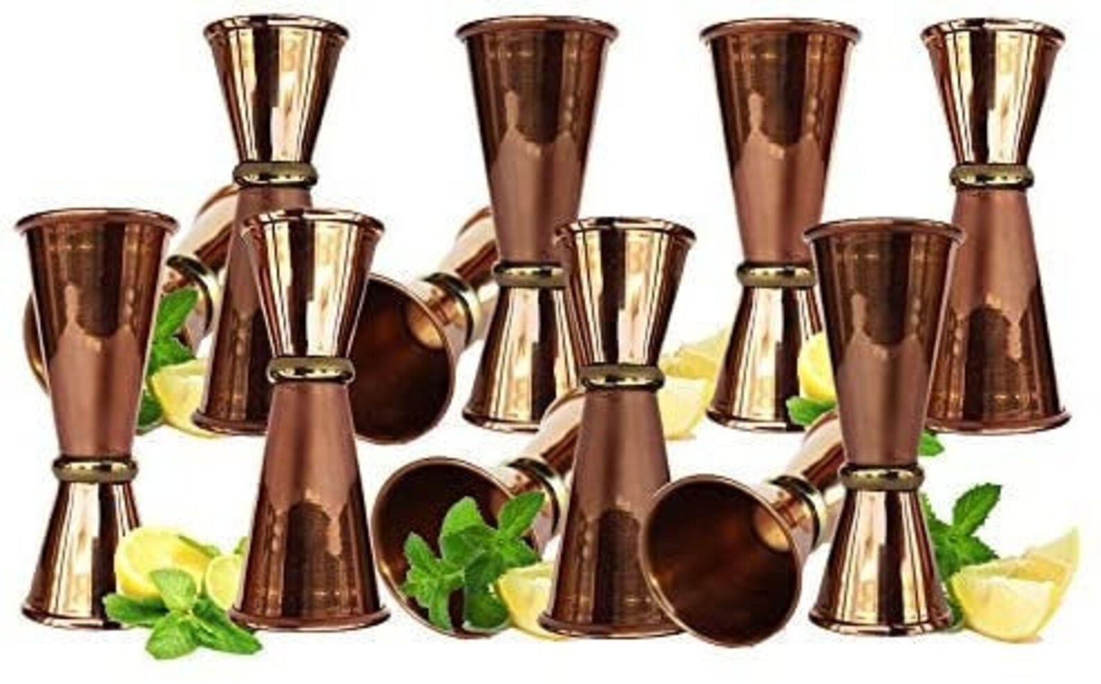 Copper Double Jigger Cocktail Shot Glasses. Solid Copper 2 Mix Etsy UK