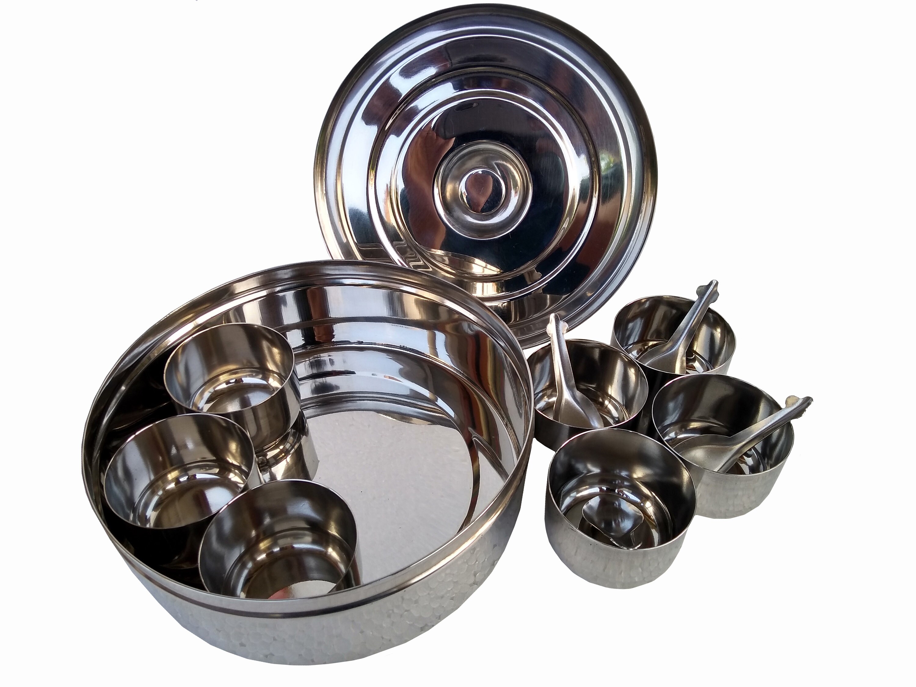 Hand Painted Stainless Steel Masala Dabba Indian Spice Box, Kitchenware ...