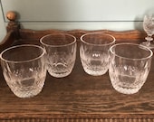 Waterford Old Fashioned Colleen Cut Set of 4 Glasses immaculate condition Tumbler Whisky Cut Glass Crystal