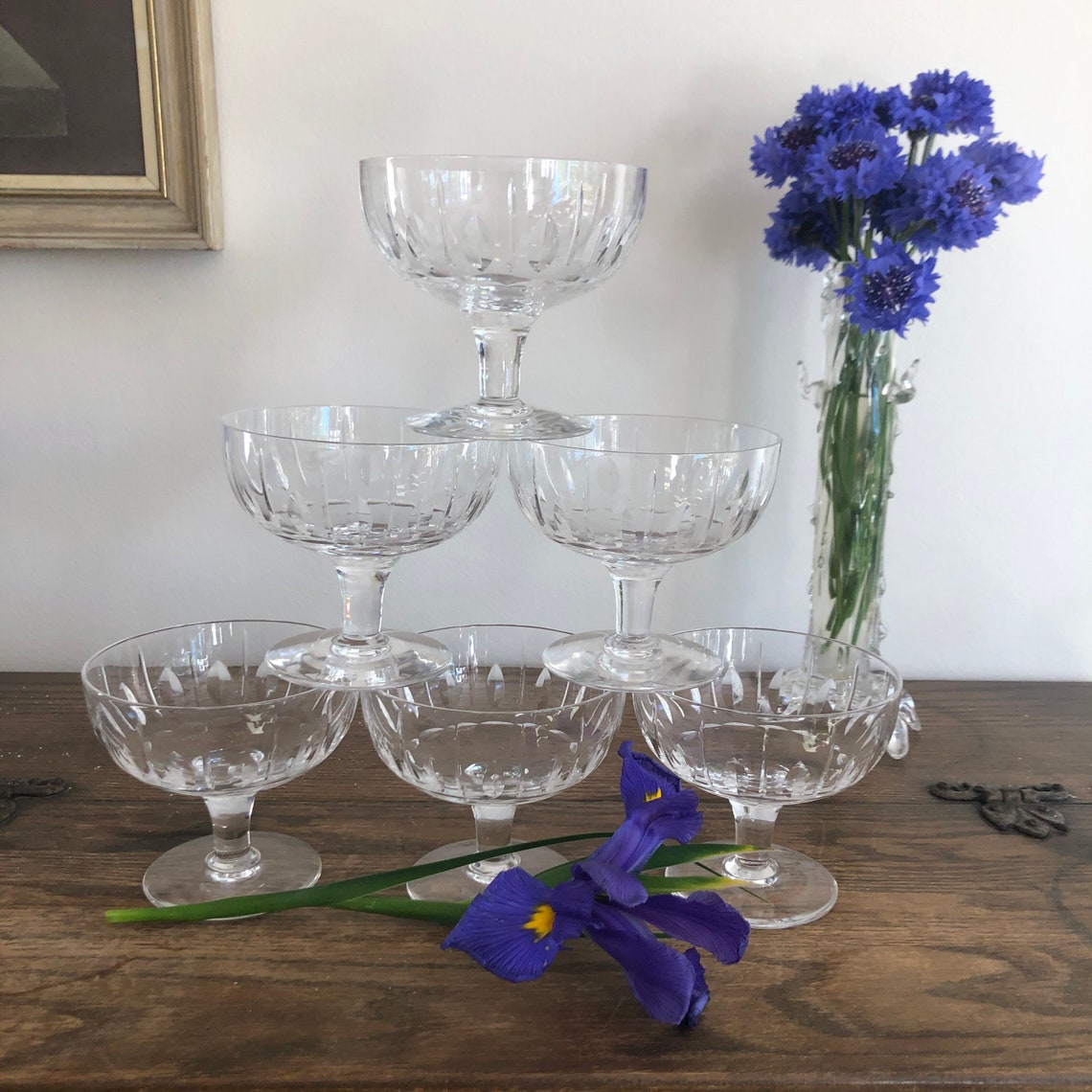 Stuart Hampshire cut Set of 6 dishes ideal for pudding sundae Etsy