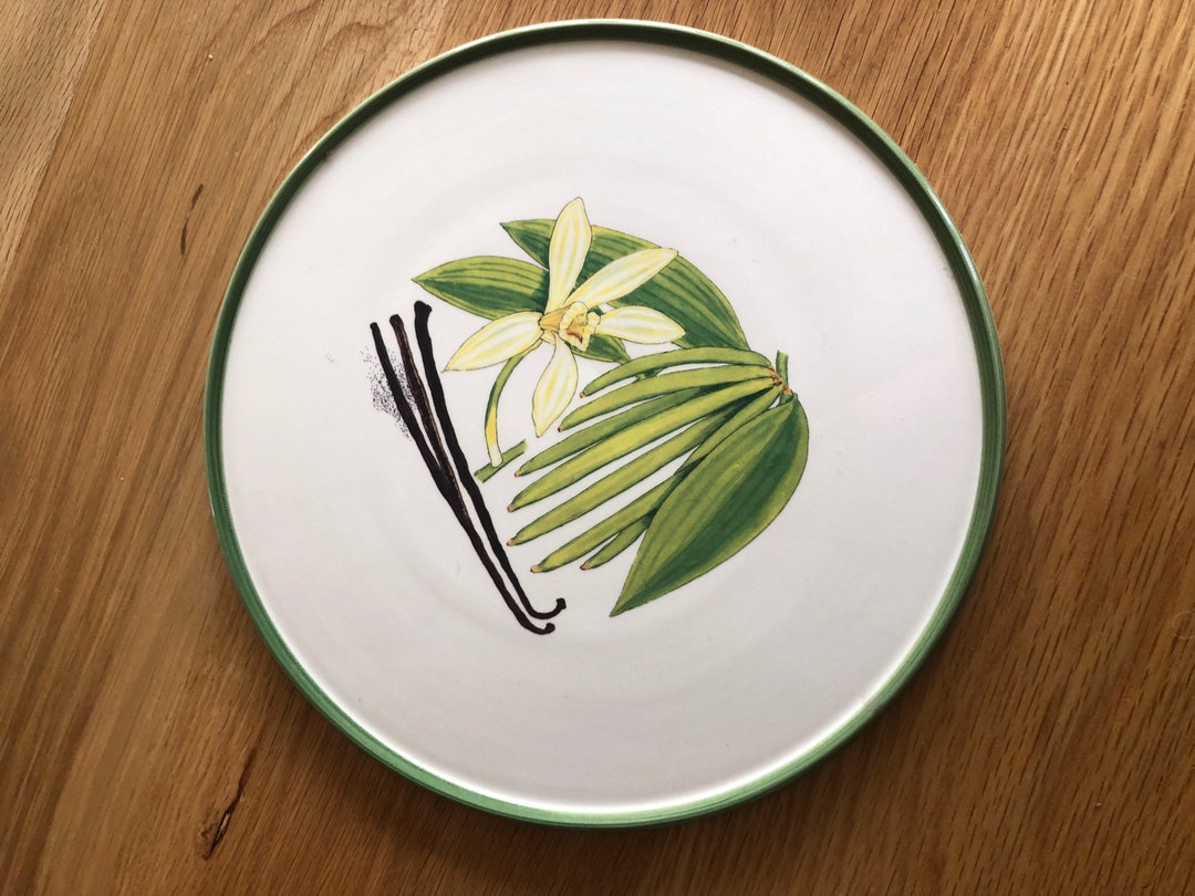 Ceramic Jersey Pottery Richard Bramble Vanilla Orchid Platter Plate Etsy