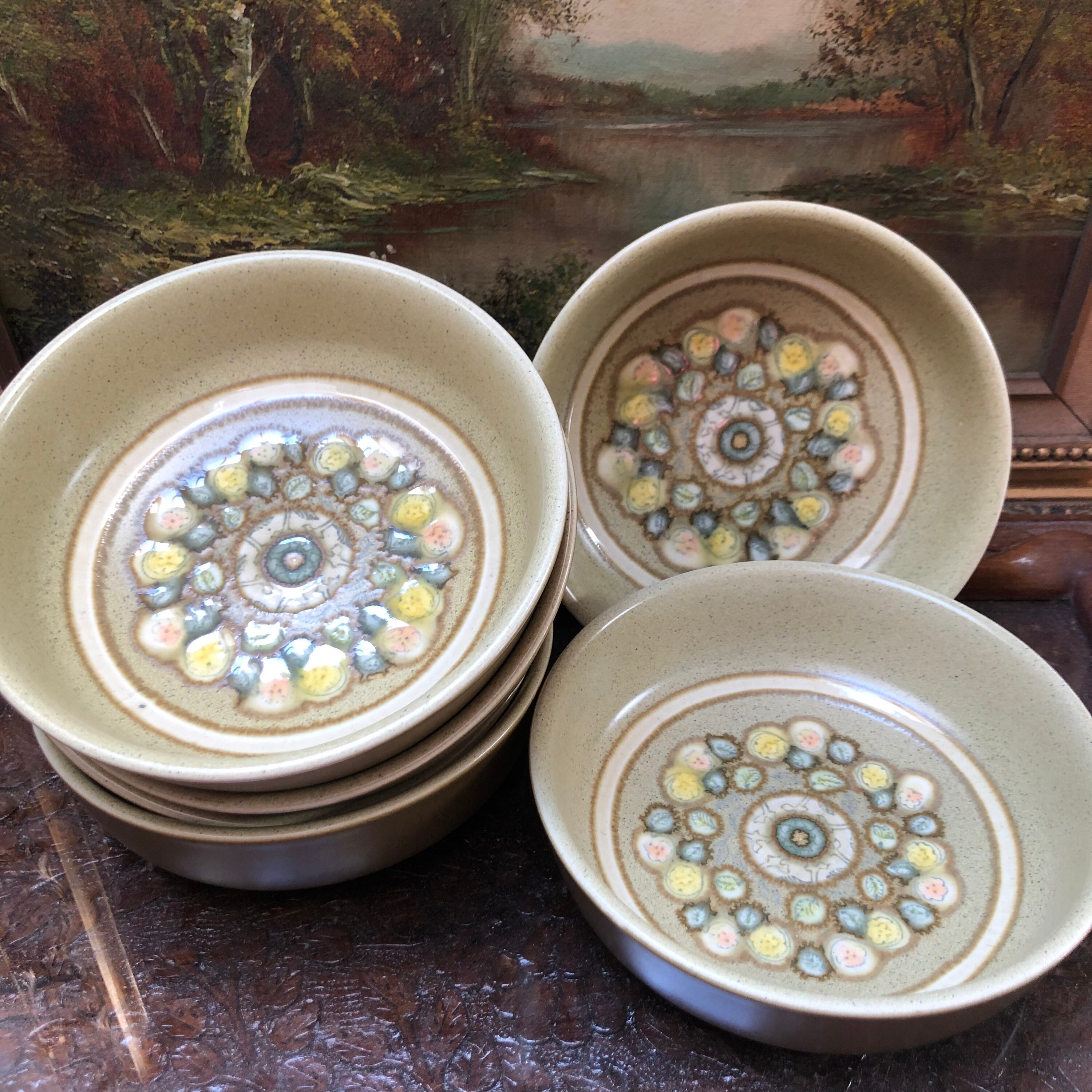 Vintage Reflections Franciscan England Ceramic Pottery Glazed Salt and