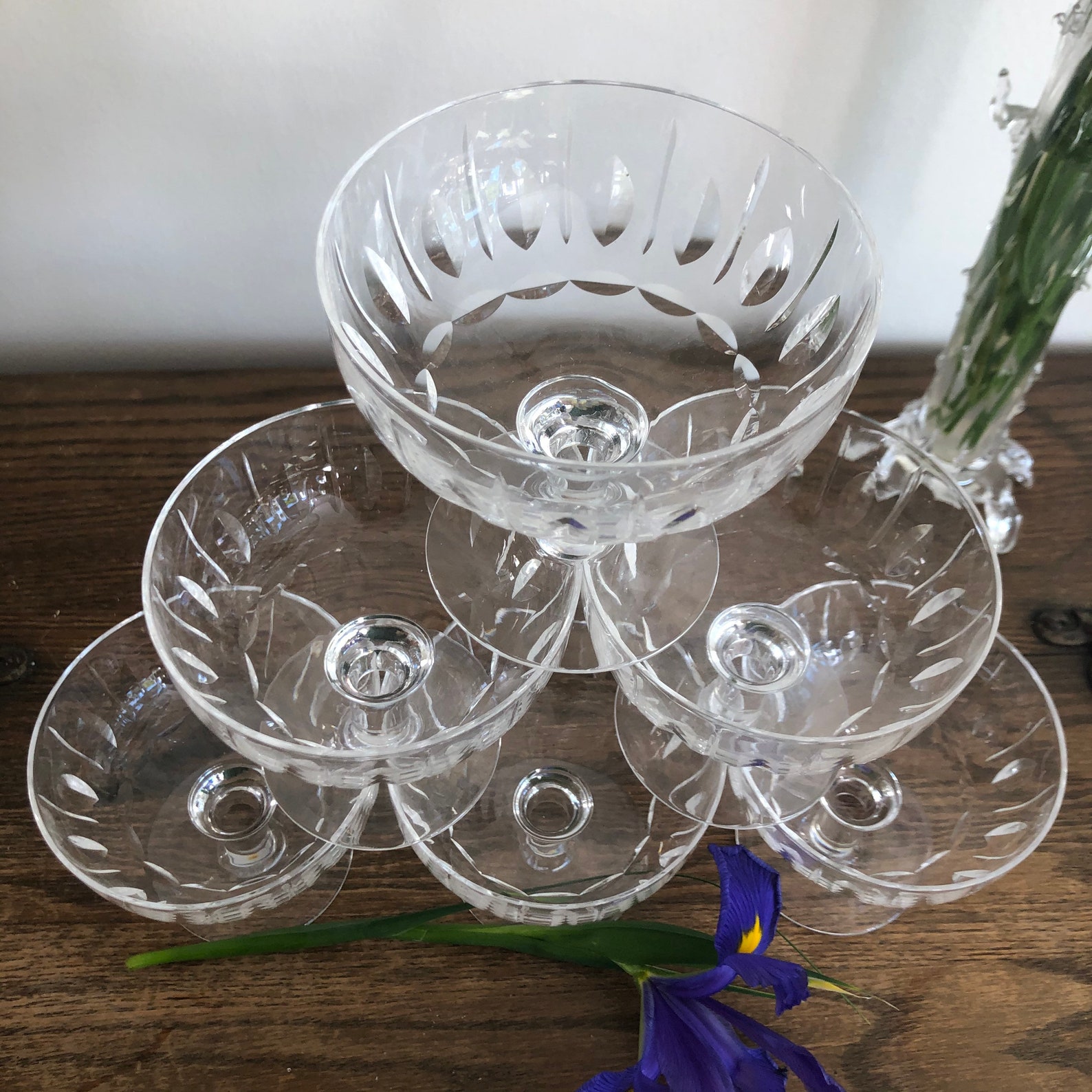 Stuart Hampshire cut Set of 6 dishes ideal for pudding sundae Etsy