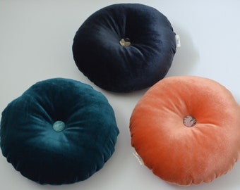 Orange Round Pillow Etsy