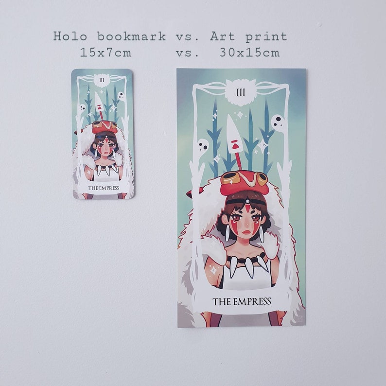 san tarot card art print princess mononoke studio ghibli etsy