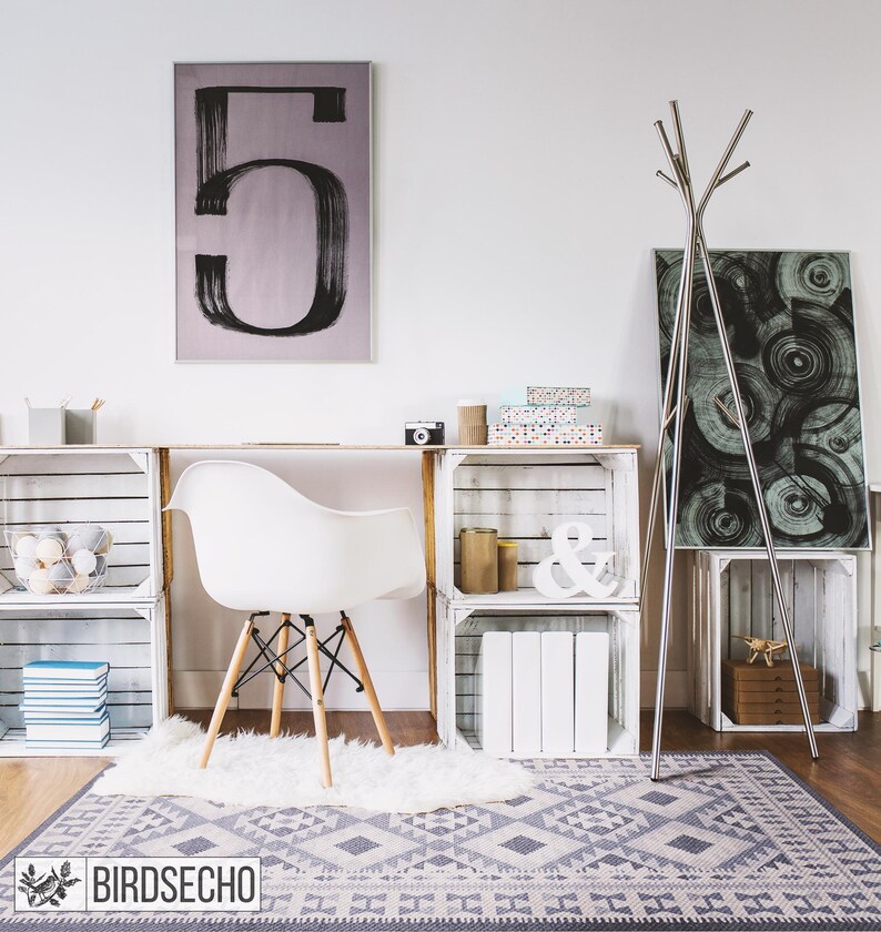 Maimana azul marino gris vinilo estera decoración del suelo | Etsy