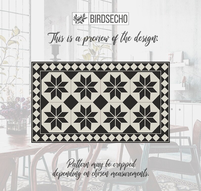 Gothic Black Vinyl Mat Living Room Mat Vintage Rugs PVC Etsy