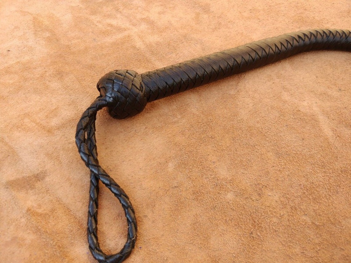 Ardour Crafts 06 Feet Long 12 Plait Genuine Real Leather Bull Whip Heavy Duty Bullwhip Dark Brown Whip In | Whizz Whips - Foto 7