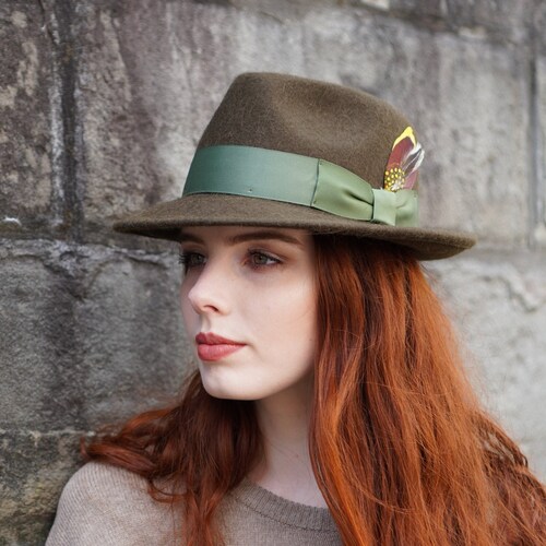 Alpaca Wool Felt Teardrop Fedora Hat Crushable & Water Etsy