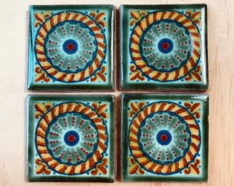 Quinita  5cm Handmade Talavera Tiles from Mexico - Small