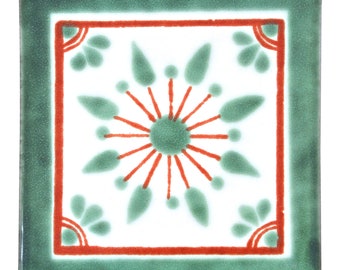 Pacho Handmade Mexican Tile - 10.5cm - Large