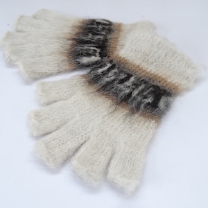 ALPACA Fingerless Gloves - Handmade in Bolivia by us.