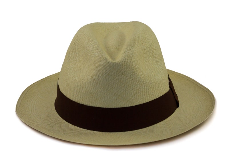 Natural Fine Fino Fedora Panama Hat Handwoven in Ecuador Genuine Panama Hat made from Toquilla Straw image 2