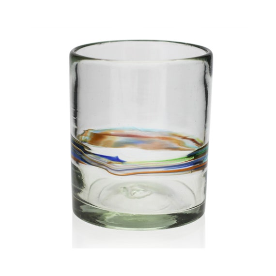 clear hand blown from recycled glass fair trade and handmade in Mexico Cognac or brandy glass clear hand blown from recycled glass fair trade and handmade in Mexico Cognac or brandy glass
