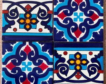 Set of 4 Mexican Tile Coasters