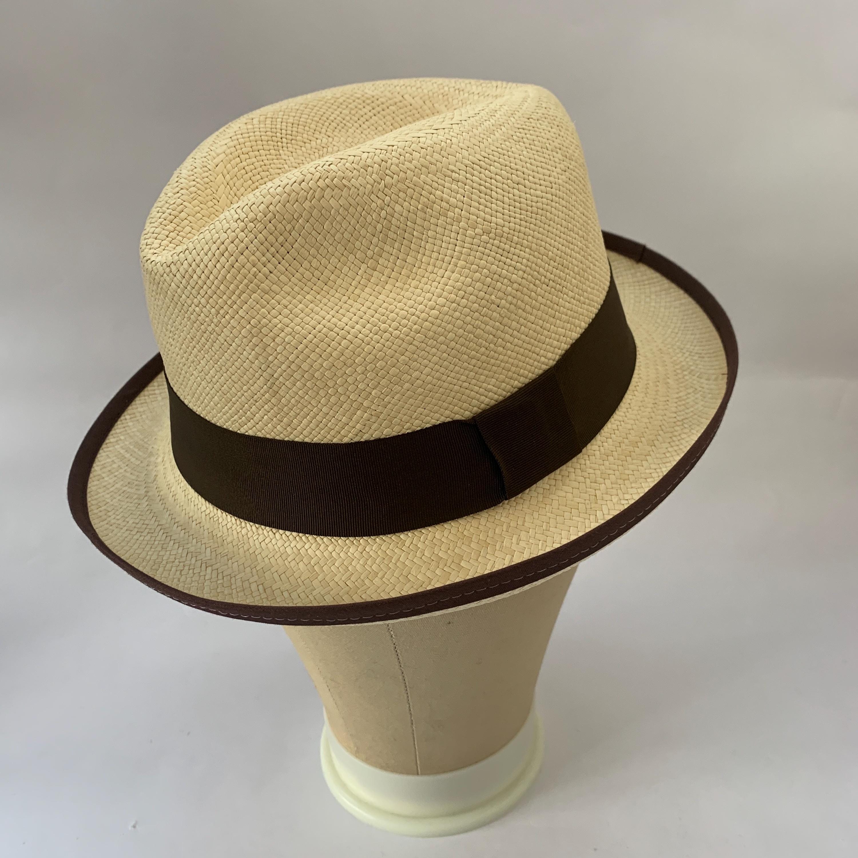 Seconds- Panama Hat Handmade in Ecuador. Trilby Style. Natural