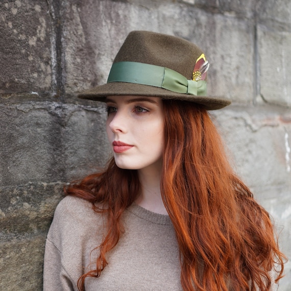 Alpaca Wool Felt Teardrop Fedora Hat 
