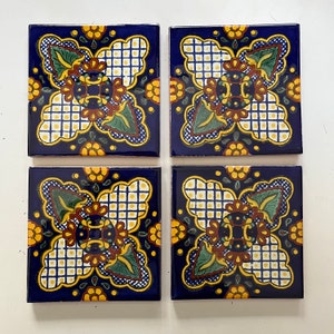 Set of 4 Mexican Tile Coasters