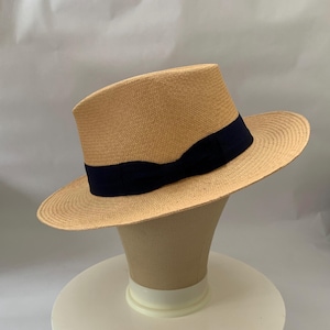 Seconds- Panama Hat Handmade In Ecuador. Teardrop Style With Snap Brim. 60cm.