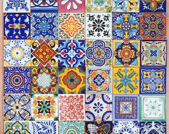 36 x Diferentes Azulejos Talavera Artesanais do México