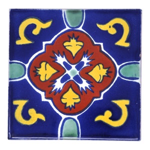 Domingo Handmade Mexican Tile - 10.5cm - Large