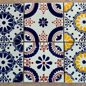 Set of 6 Mexican Tile Coasters