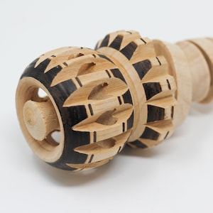 Hand carved Mexican Molinillo Wooden Whisk for Hot Chocolate