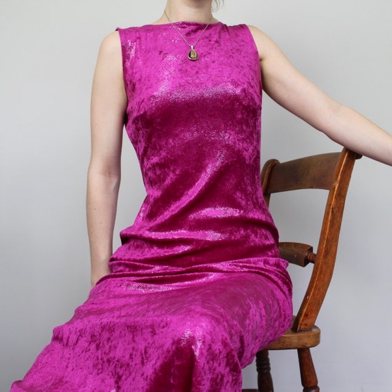 Hot Pink Vintage Evening Dress